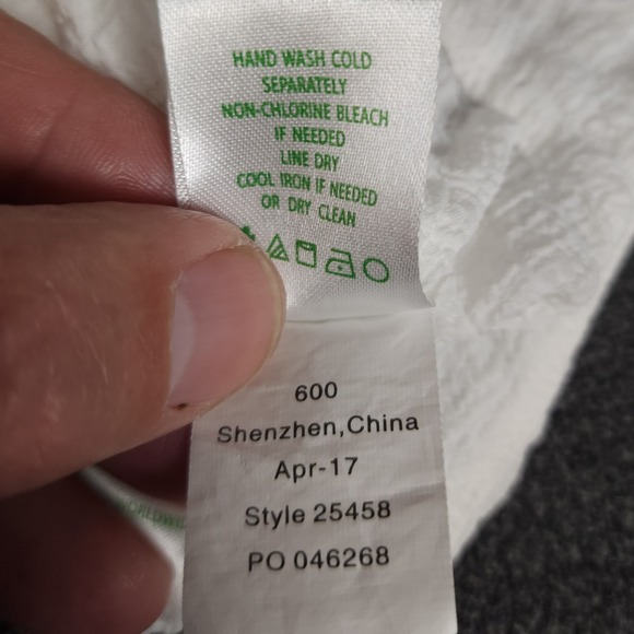 Lilly Pulitzer White Tiered‎ Ruffle Spaghetti Strap Tank Top M - Picture 8 of 9